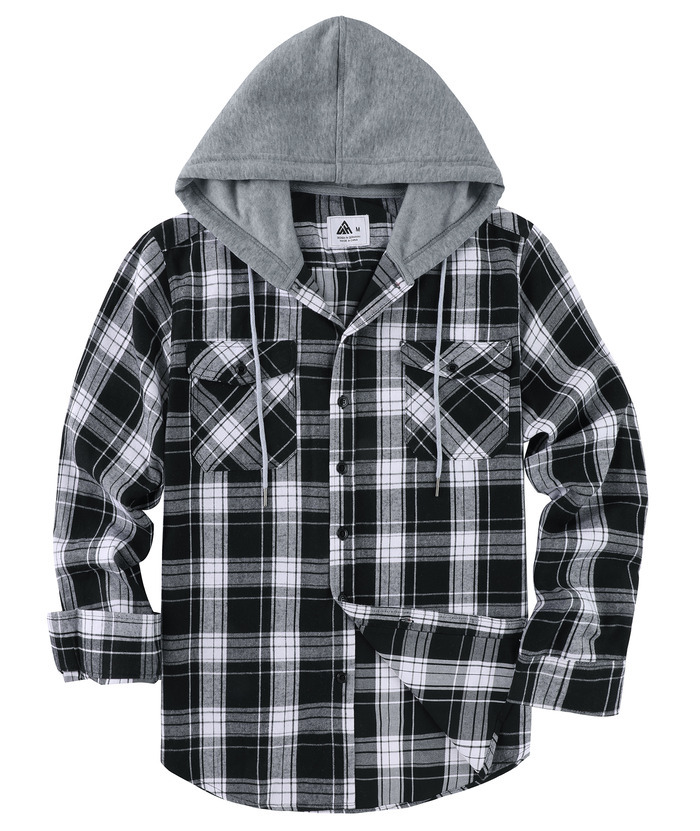 ZITY Men's Button Up Plaid Flannel Shirt-ZPK006183 | Zitysports