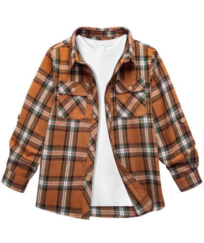 ZITY Men's Long Sleeve Casual Button Down Plaid Flannel Shirt-ZPK005339 | Zitysports