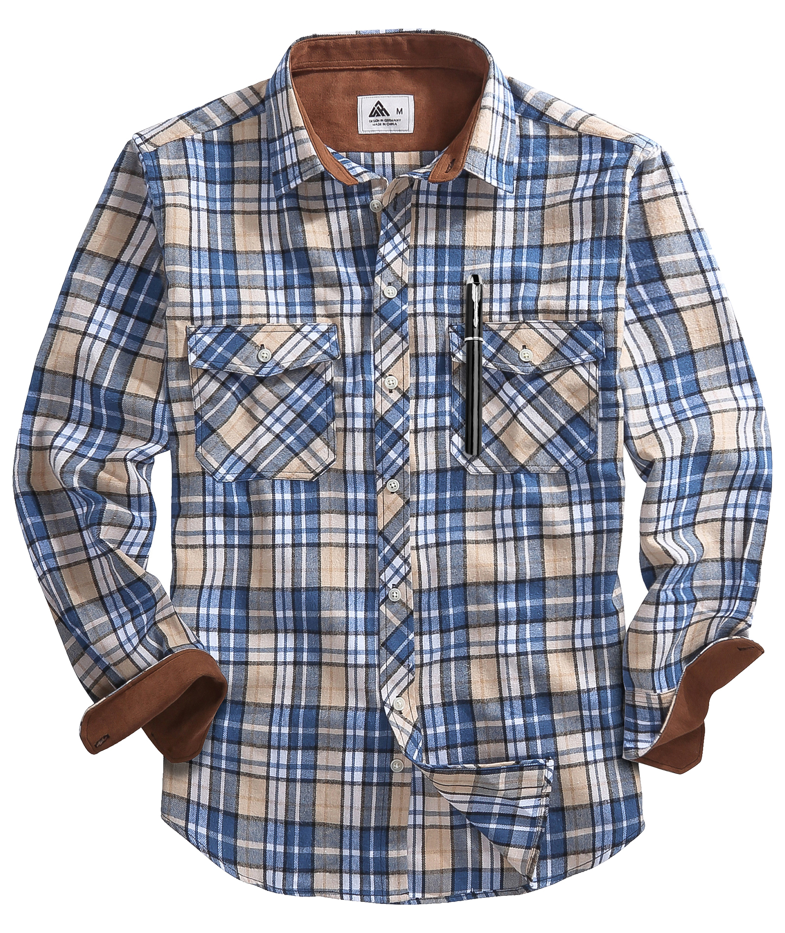 light blue plaid shirt