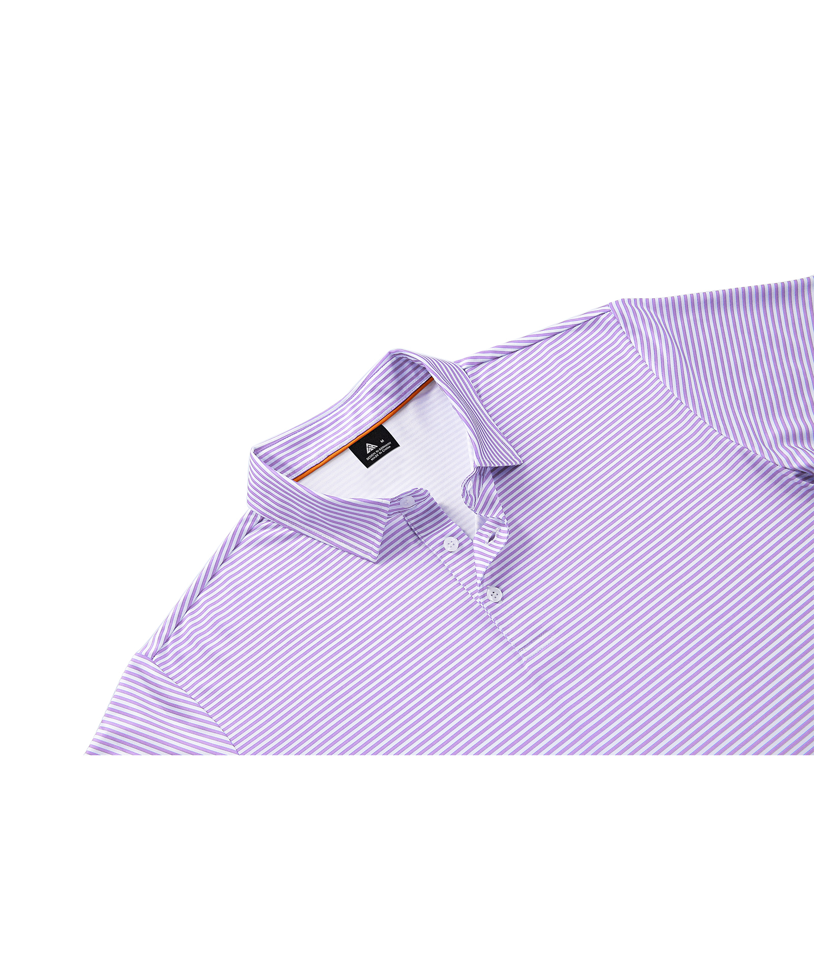 ZITY Men's Button Up Dri Fit Strip Polo Shirt-TUMPO00062