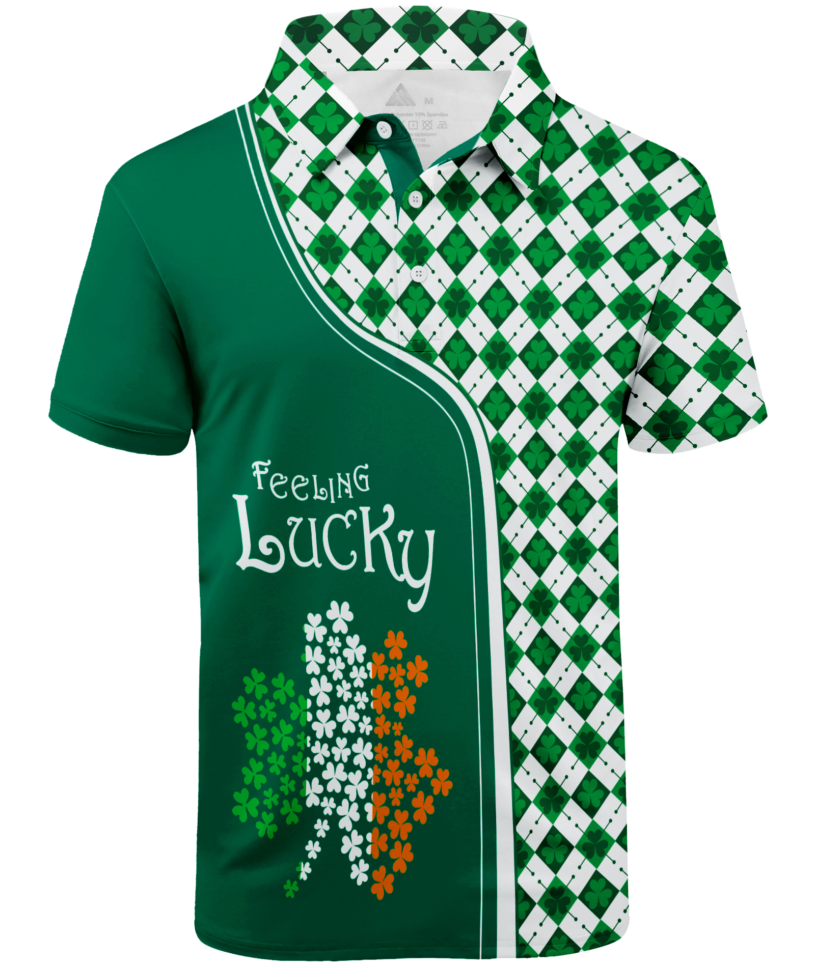 ZITY Men's ST Patrick Day Printed Polo Shirt-CUMPO03959