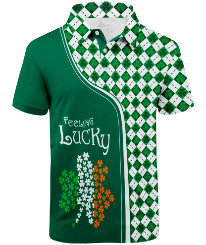 ZITY Men's ST Patrick Day Printed Polo Shirt-CUMPO03959