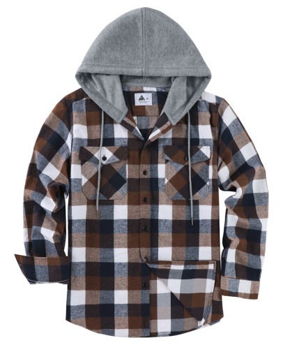 ZITY Men's Button Up Plaid Flannel Shirt-ZPK006183 | Zitysports