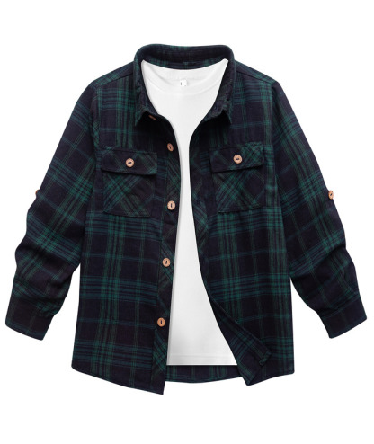 ZITY Men's Long Sleeve Casual Button Down Plaid Flannel Shirt-ZPK005339 | Zitysports