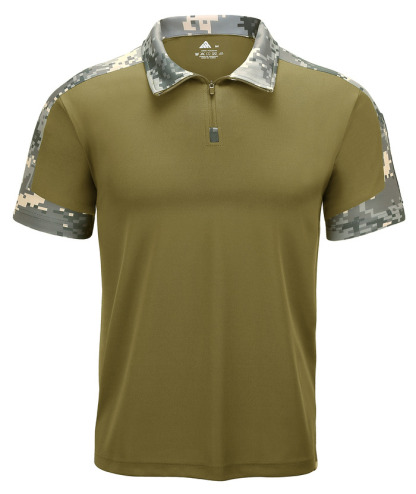 ZITY Men's Short Sleeve Quarter Zip Quick Dry Golf Polo Shirt-ZPK000591 | Zitysports