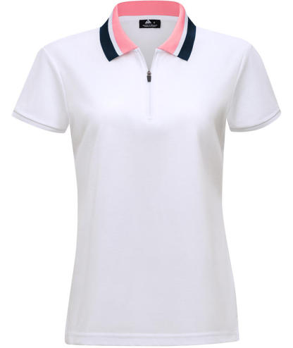 White slim fit casual polo - Women's breathable sports top