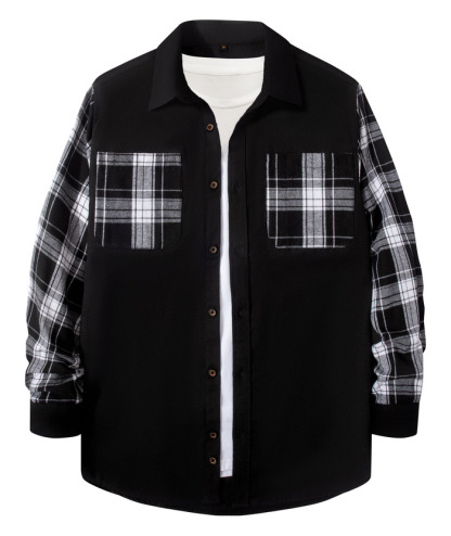 ZITY Men's Plaid Sweatshirt Button Down with Two Pocket-ZPK007276 | Zitysports