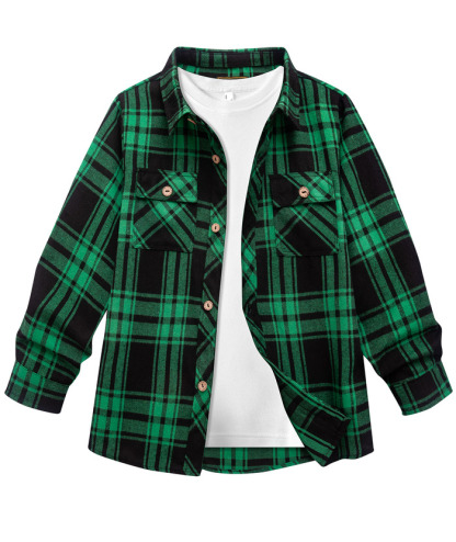 ZITY Men's Long Sleeve Casual Button Down Plaid Flannel Shirt-ZPK005339 | Zitysports