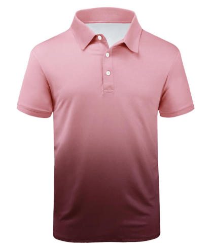 ZITY Men's Summer Dri Fit Gradient Golf Polo Shirt-CFMPO00034