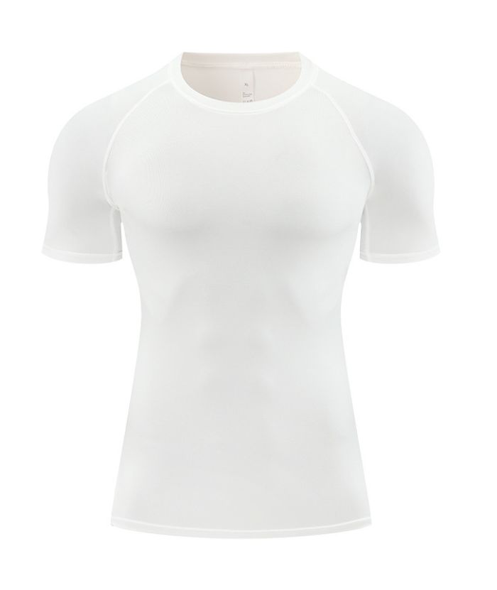 ZITY Men's Solid Color Athletic Dri Fit Compression T-Shirt-DUMTS05984