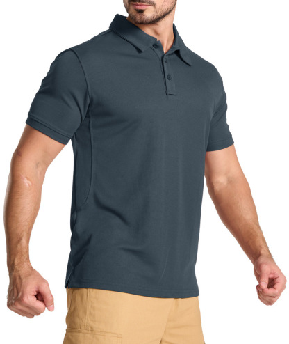 3 Pack Men's Button Up Dri Fit Sports Polo Shirt-CZUHE00101