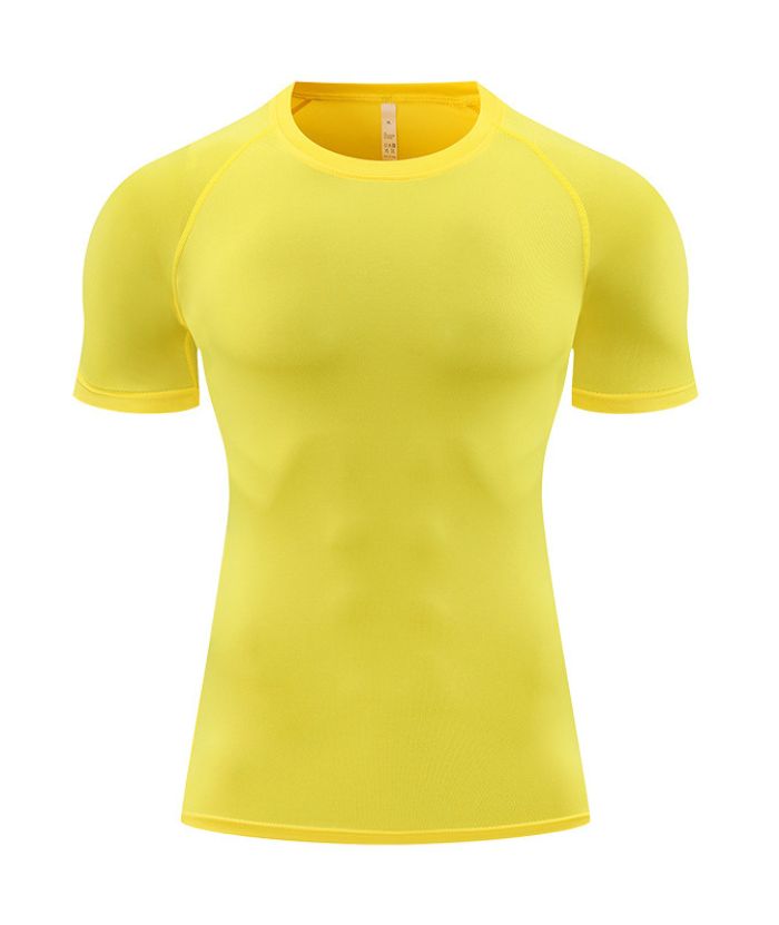 ZITY Men's Solid Color Athletic Dri Fit Compression T-Shirt-DUMTS05984