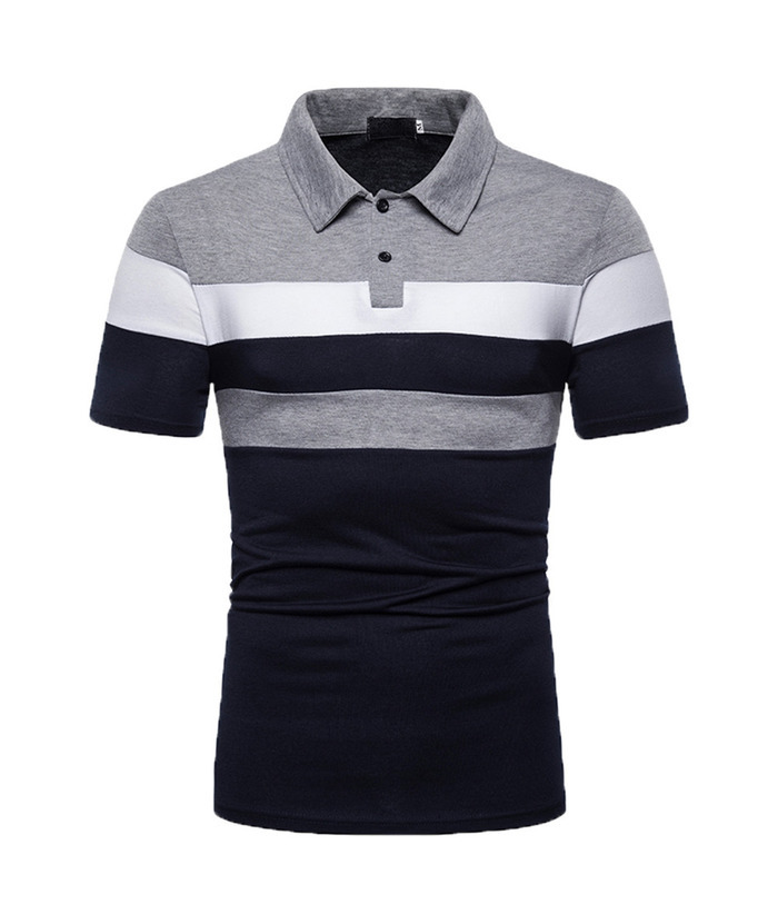ZITY Men's Slim Fit Summer Golf Lapel Polo Shirt