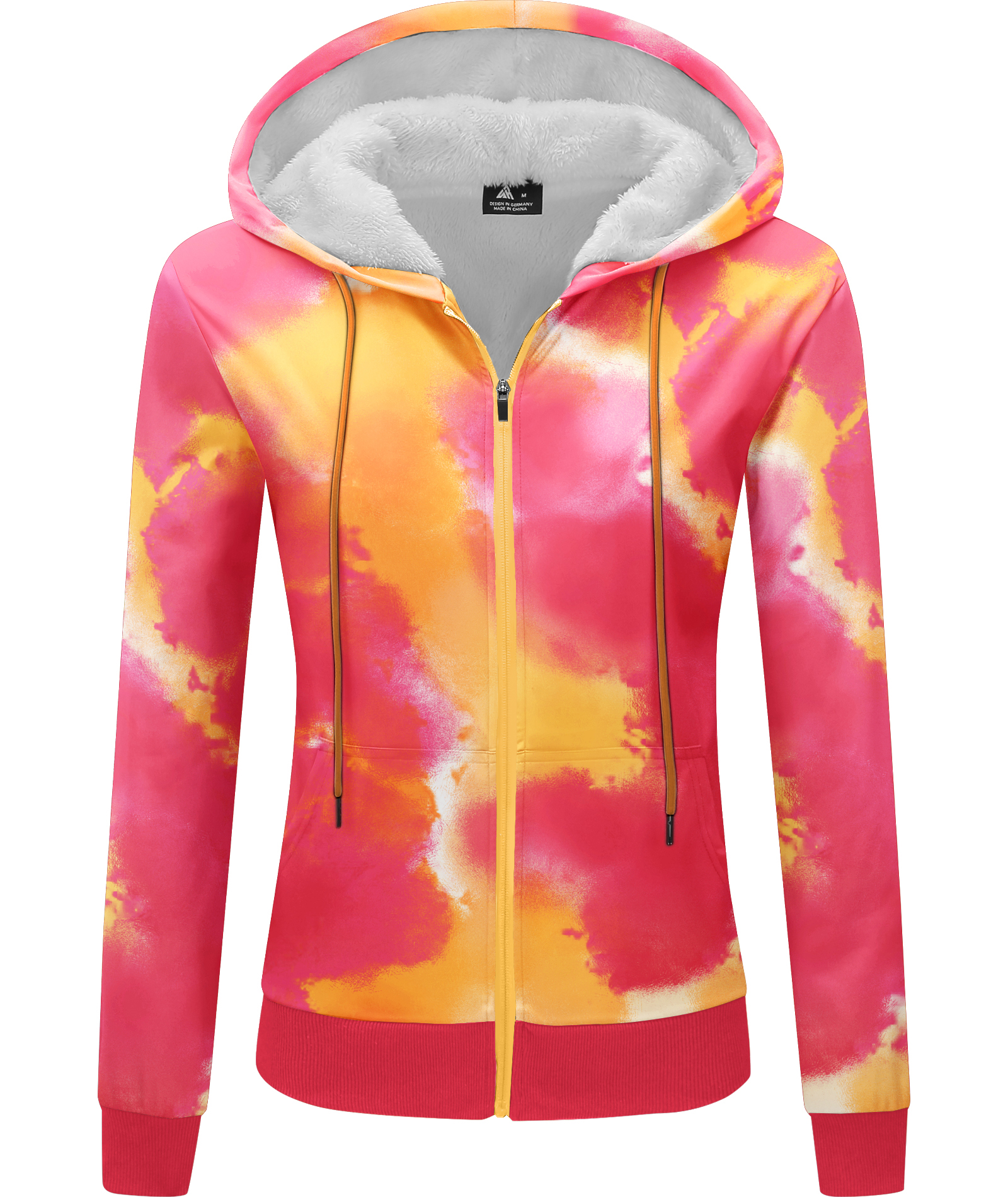 ZITY Women's Long Sleeve Full Zipper Warm Fleece Hoodie-CUWFH01515