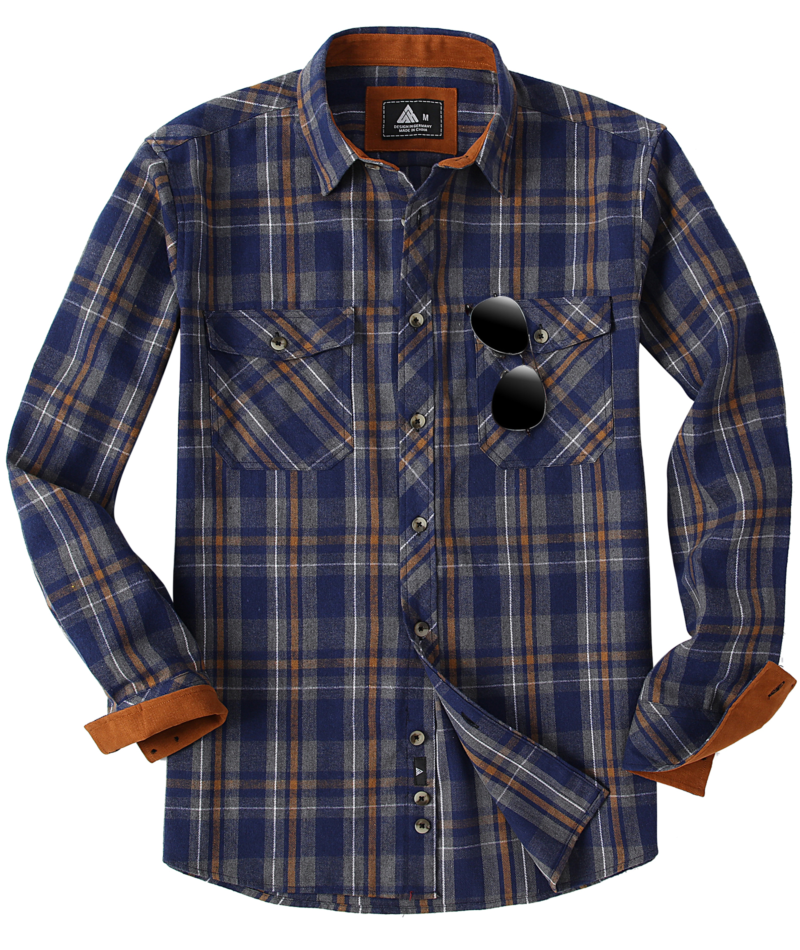 blue and yellow plaid shirt 