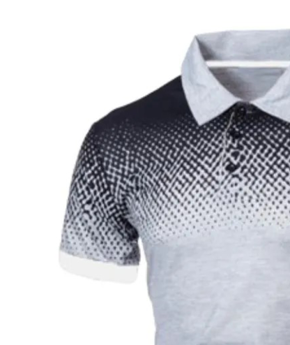 ZITY Men's 3D Print Comfort Slim Fit Short Sleeve Polo Shirt-DUMPO04600 | Zitysports