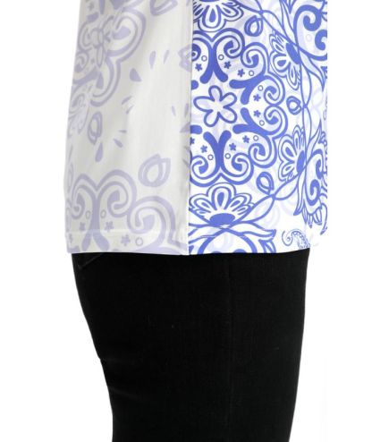 ZITY Women's Slim Fit Flower Print Golf Polo Shirt-CFWZZ00032