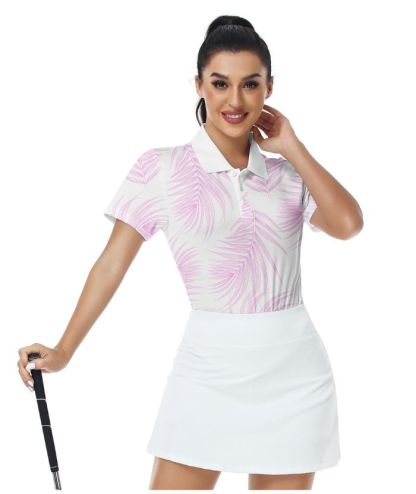 ZITY Women's Slim Fit Button Up Golf Polo Shirt-CUWPO01333