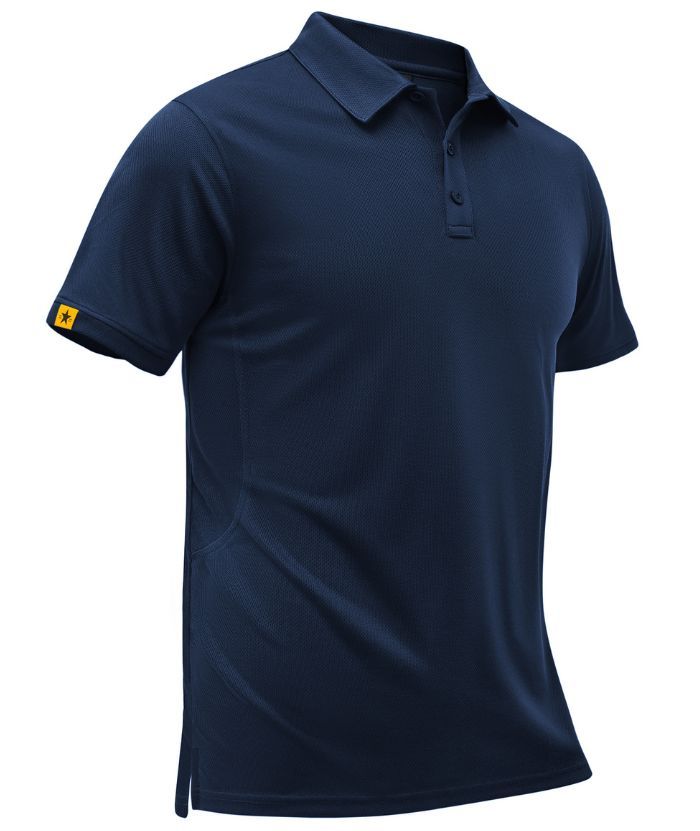 ZITY Men's Button Up Slim Fit Polo Shirt-CUMPO05192