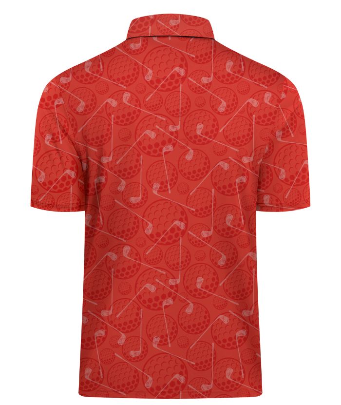 ZITY Men's Printed Dri Fit Performance Golf Polo Shirt-CUMPO05189 