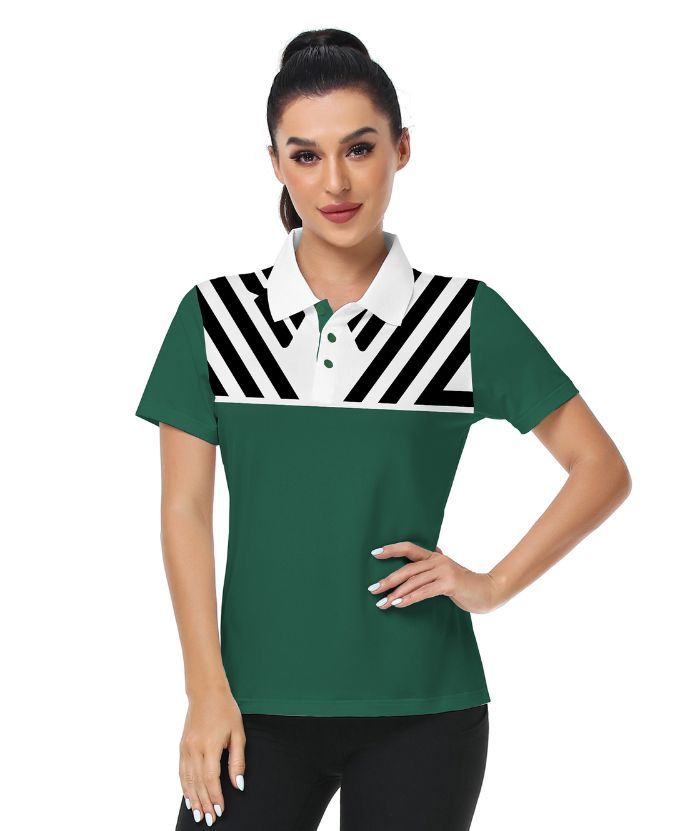 ZITY Women's Emerald Dri Fit Golf Polo Shirt-CUWPO01572