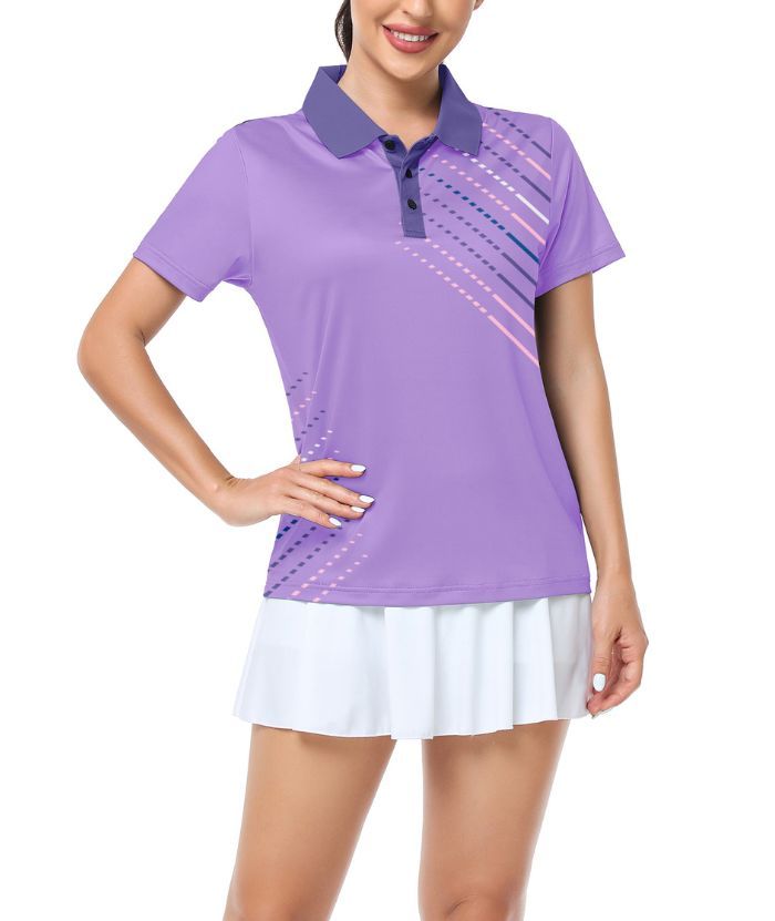 Wholesale Women's Dri Fit Spiral Pattern Golf Polo Shirt | Zitysports
