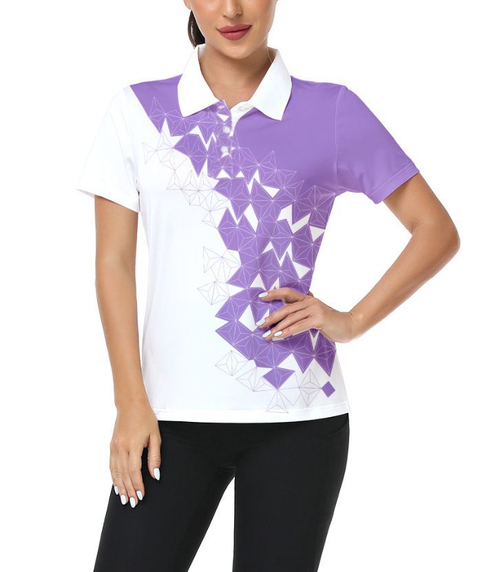 Wholesale Women's Dri Fit Spiral Pattern Golf Polo Shirt | Zitysports