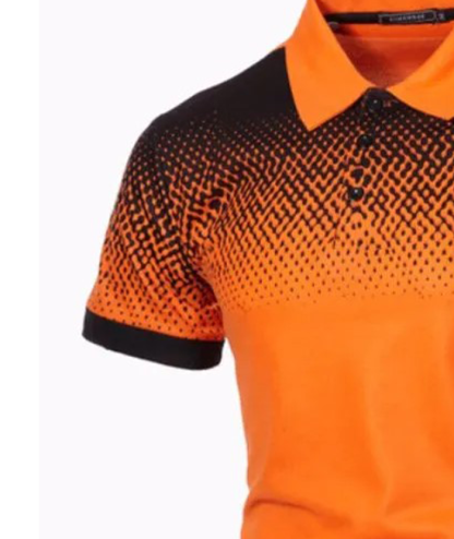 ZITY Men's 3D Print Comfort Slim Fit Short Sleeve Polo Shirt-DUMPO04600 | Zitysports