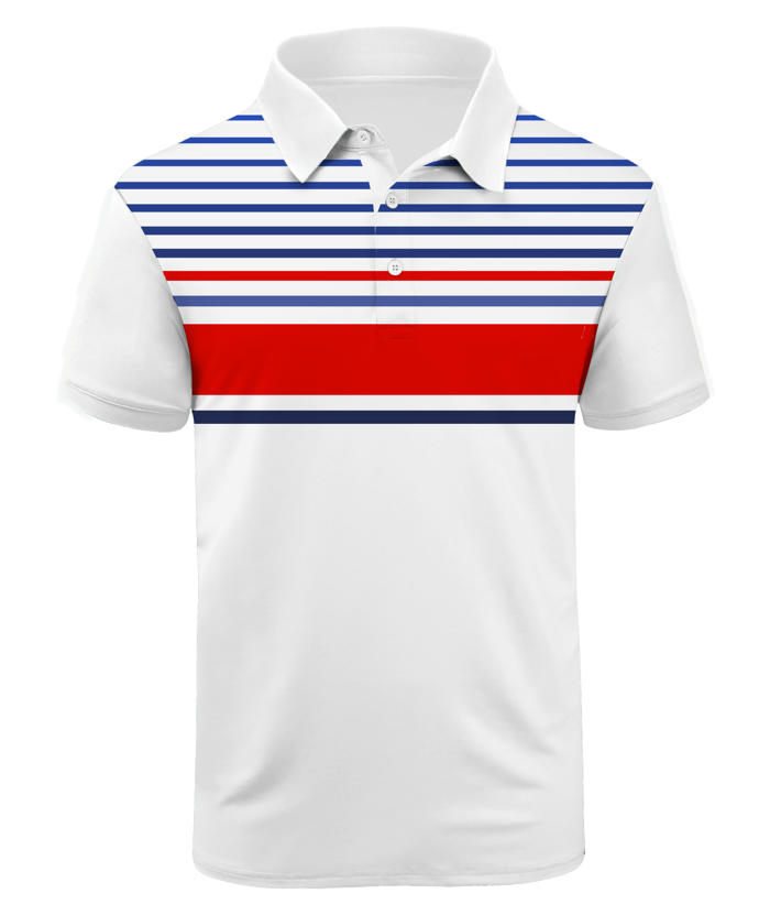 ZITY Men's Striped Color Block Dri Fit Polo Shirt-APOH700052