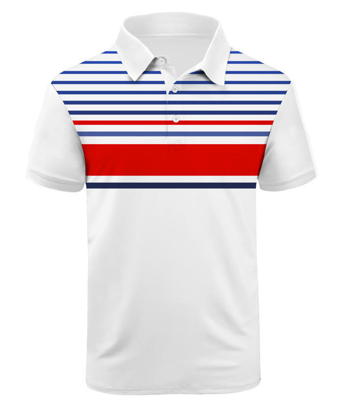 ZITY Men's Striped Color Block Dri Fit Polo Shirt-APOH700052