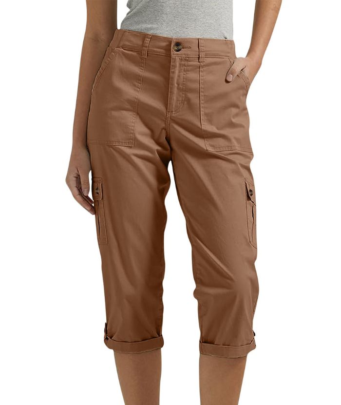 ZITY Women's Solid Color Multi Pocket Three Quarter Pant-DUWCS06170