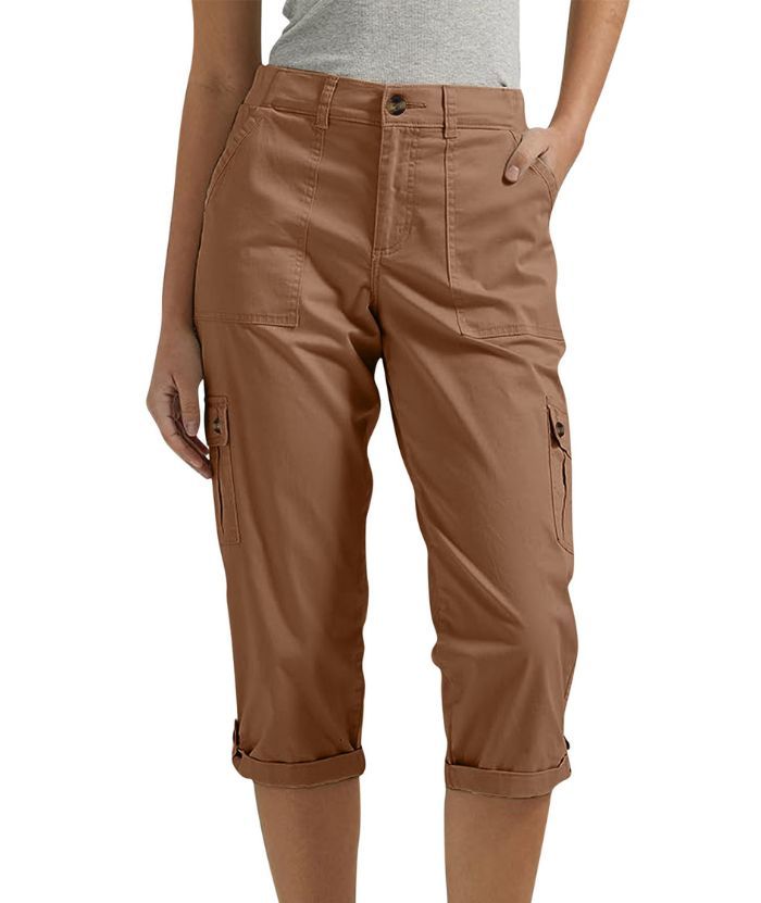 ZITY Women's Solid Color Multi Pocket Three Quarter Pant-DUWCS06170