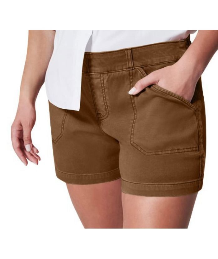 ZITY Women's Stretch Twill Ankle Cargo Shorts-DUWSH06169