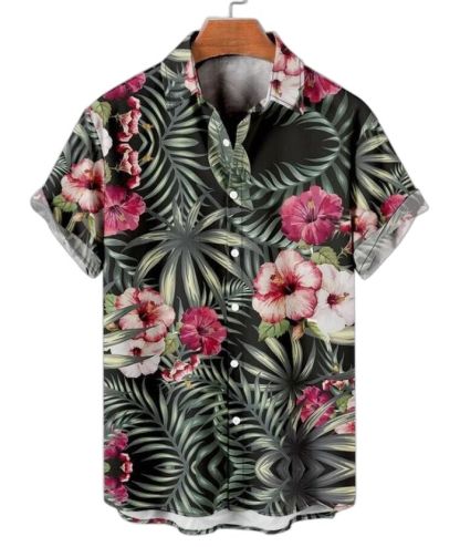 ZITY Men's Large Size Stretch Printed Shirt