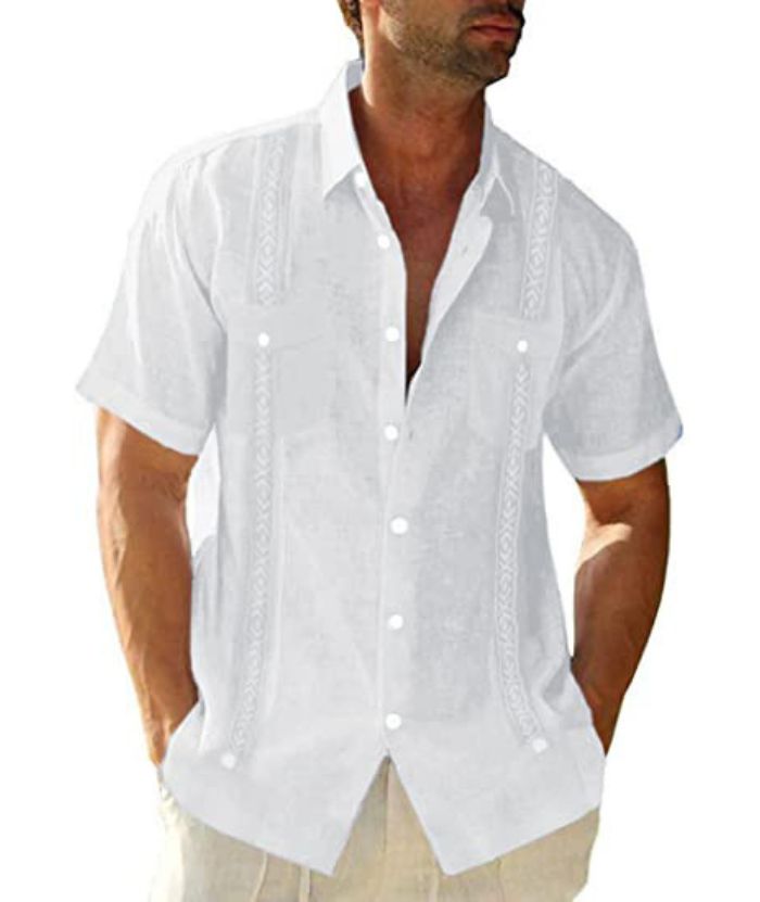 ZITY Men's Summer Button Up Casual Shirt