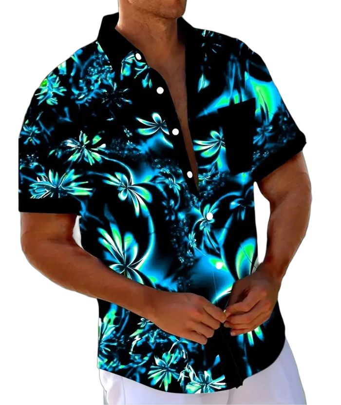 ZITY Men's Summer Floral Printed Shirt-MTS06202