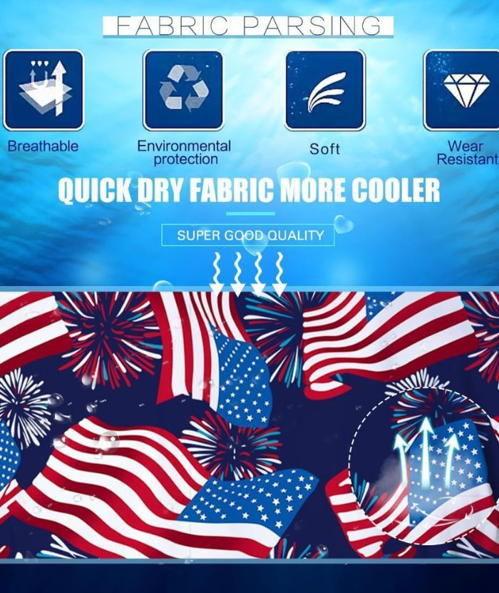 ZITY Men's American Flag Printed Summer Casual Polo Shirt-DUMPO06241