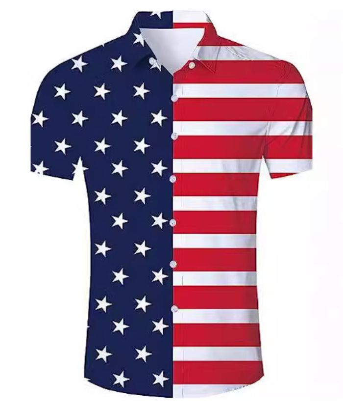 ZITY Men's Usa Flag 3D Digital Printed Shirt-DUMPO06256