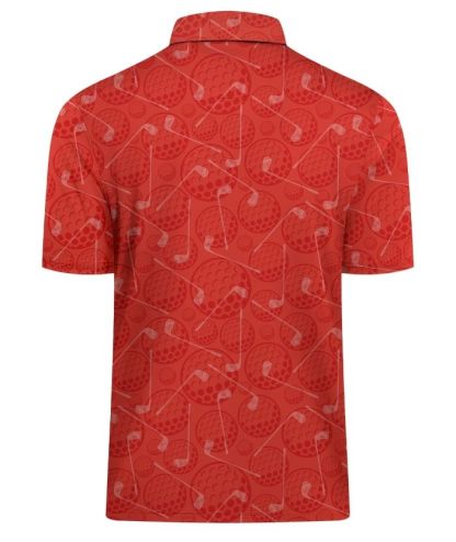 ZITY Men's Button Up Slim Fit Printed Polo Shirt-CUMPO05189