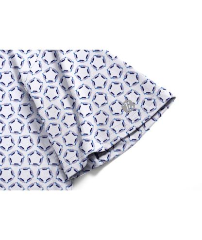 ZITY Men's Button Up Slim Fit Printed Polo Shirt-CUMPO05189