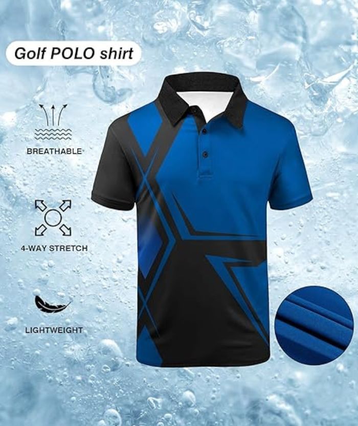 ZITY Men's Short Sleeve Athletic Dri Fit Polo Shirt-CEMPO01867