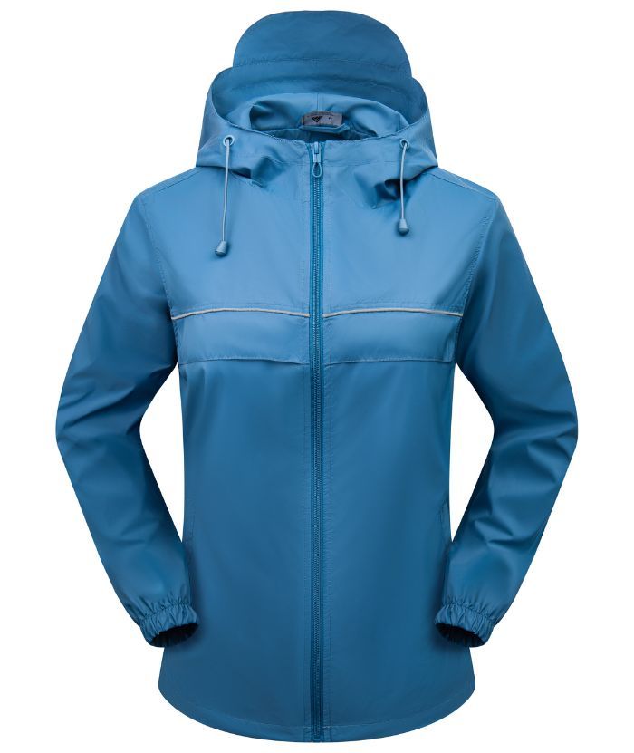 ZITY Women's Zip Up Lightweight Raincoat-CUWRC03381