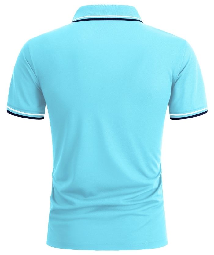 ZITY Men's Button Up Dri Fit Golf Polo Shirt-CFMPO00134