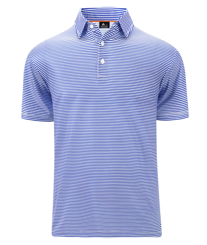 ZITY Men's Button Up Dri Fit Strip Polo Shirt-TUMPO00062