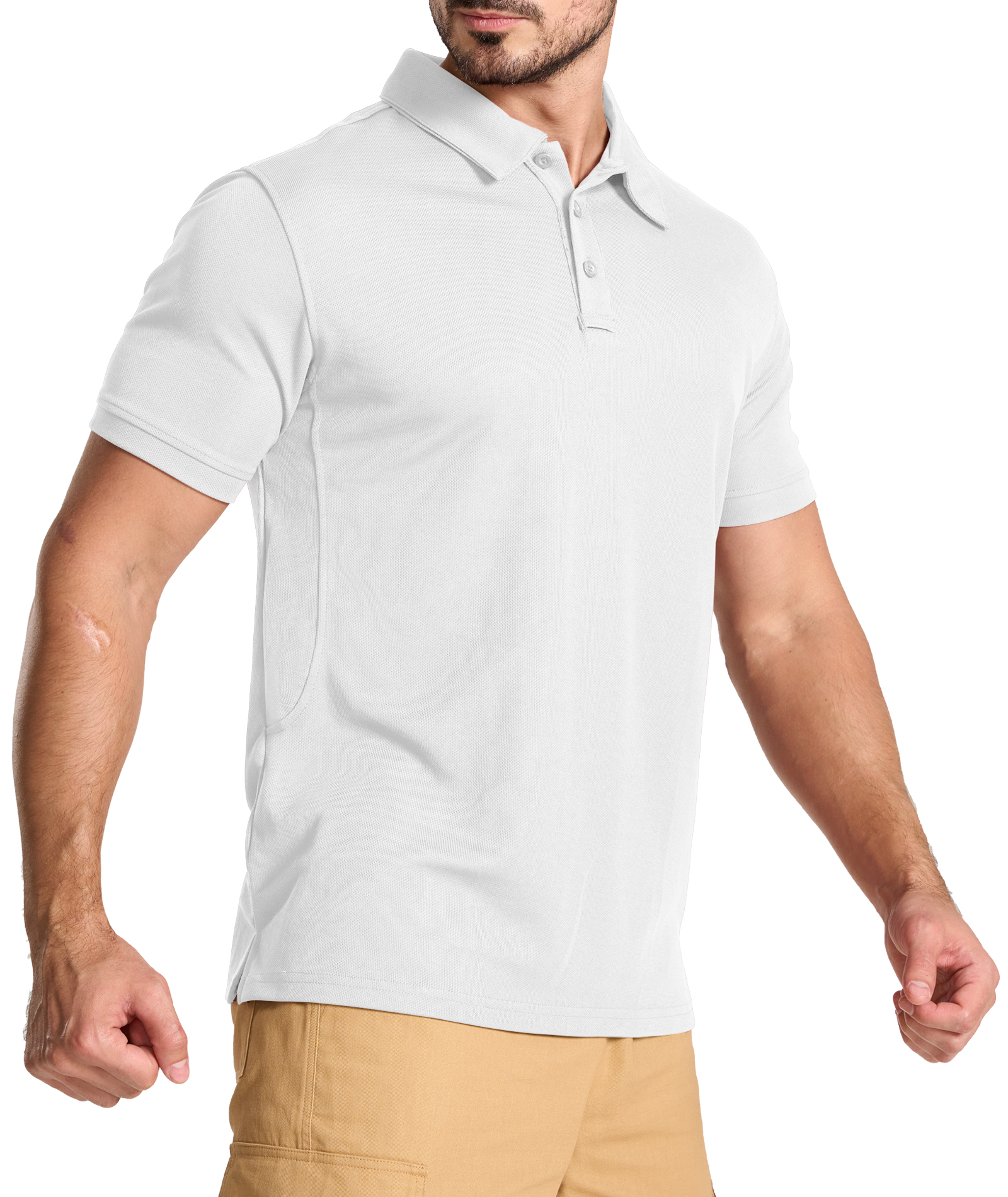 ZITY Men's Slim Fit Button Up Golf Polo Shirt-CUMPO03930
