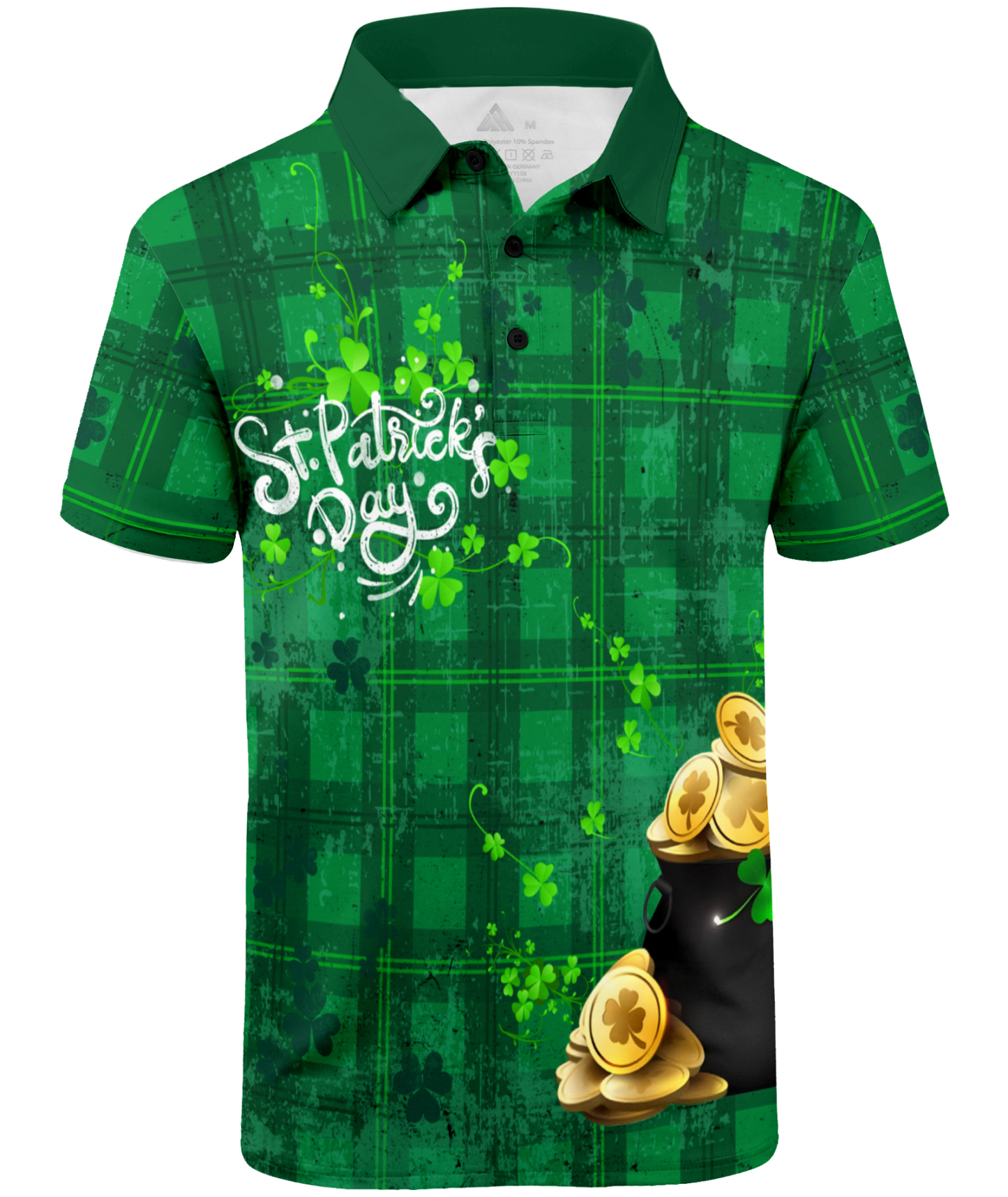 ZITY Men's ST Patrick Day Printed Polo Shirt-CUMPO03959