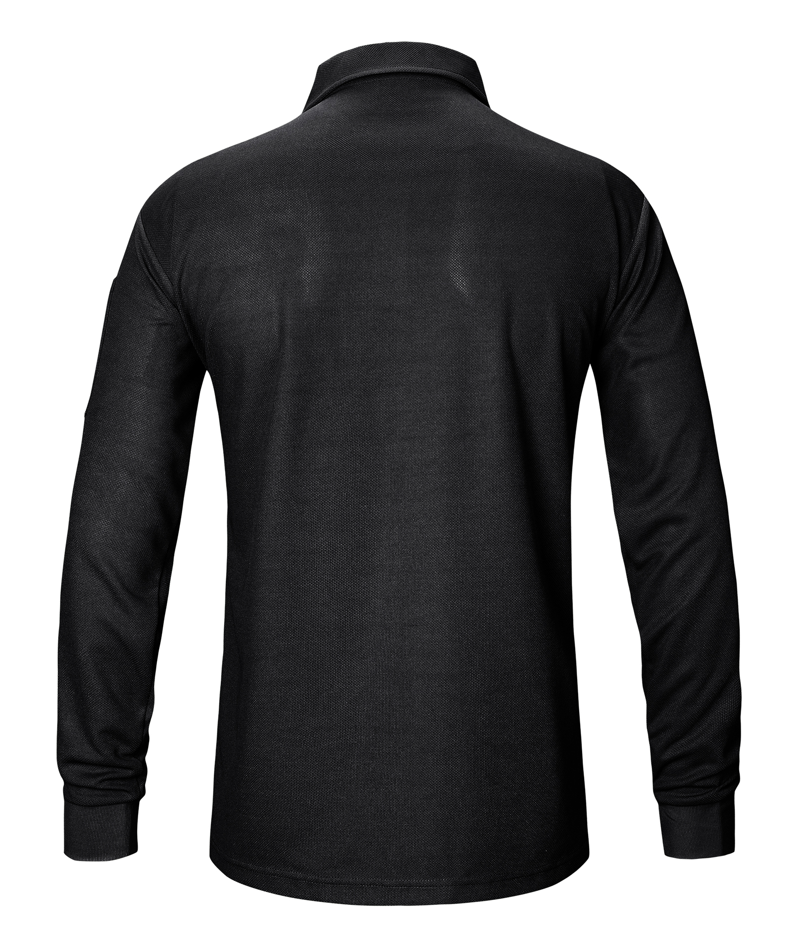 ZITY Men's Zipper Pocket Long Sleeve Polo Shirt-CFMPO00043