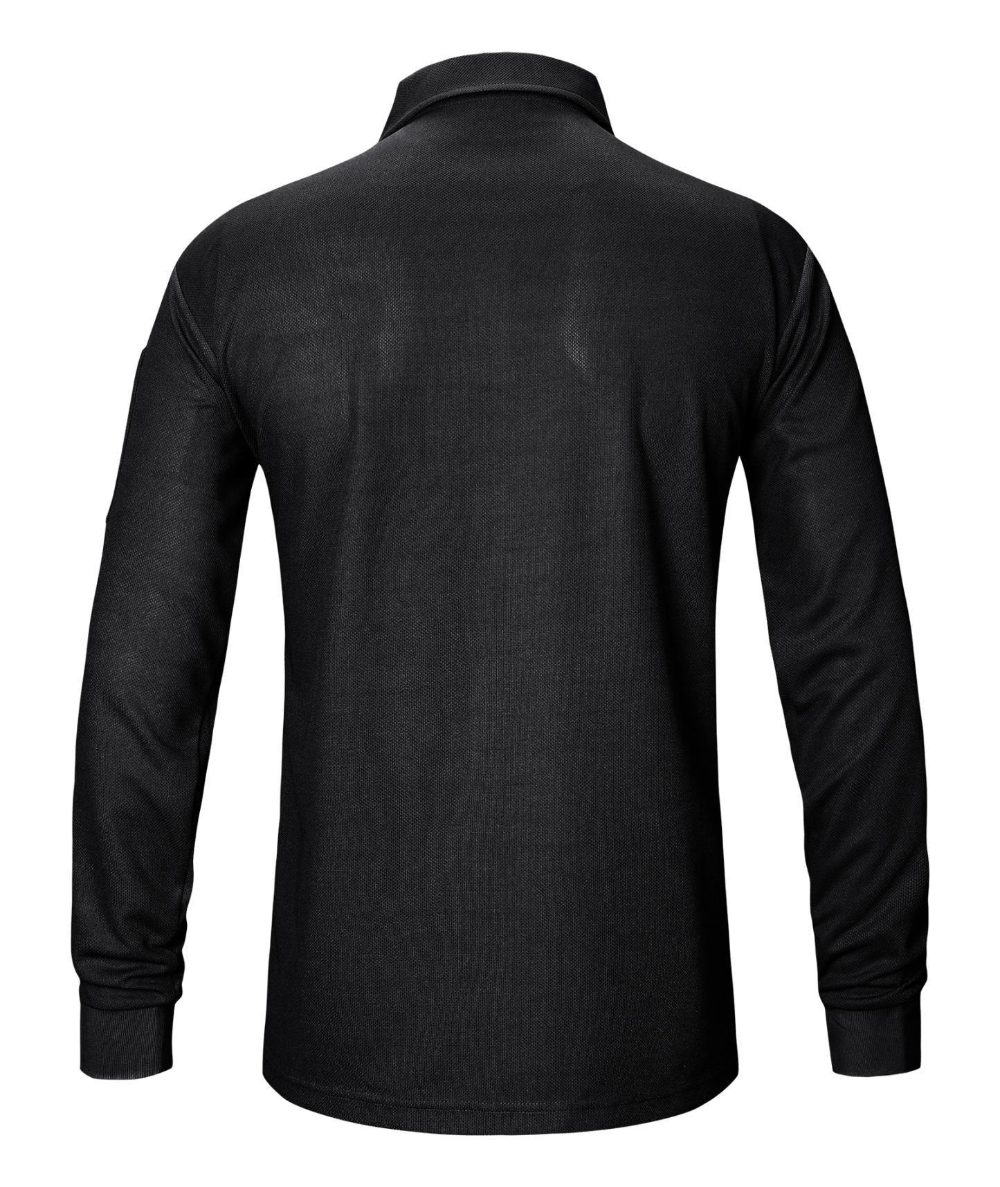 ZITY Men's Zipper Pocket Long Sleeve Polo Shirt-CFMPO00043