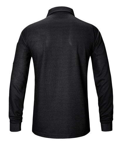 ZITY Men's Zipper Pocket Long Sleeve Polo Shirt-CFMPO00043