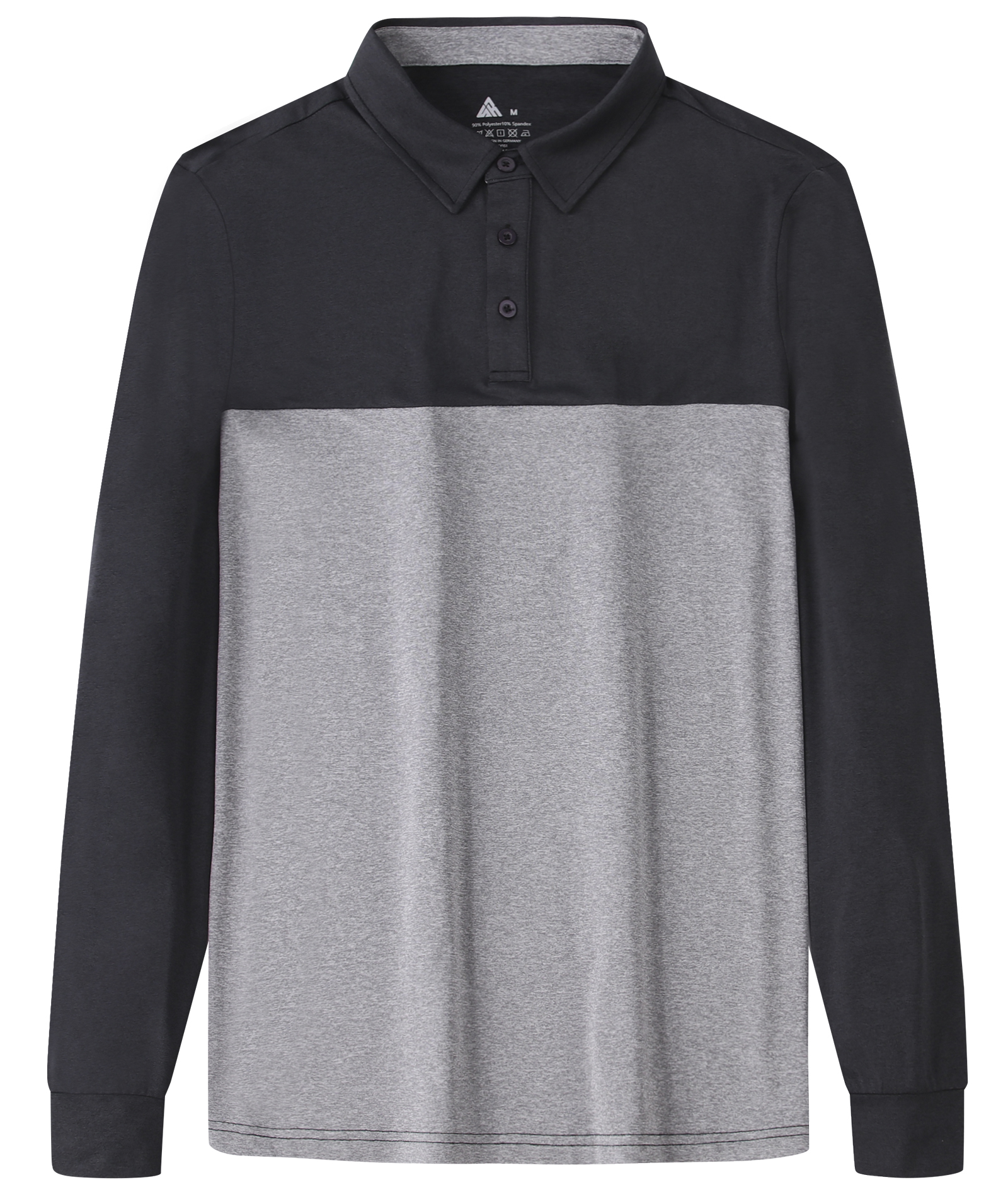 ZITY Men's Long Sleeve Moisture Wicking Polo Shirt-CFMLP00007